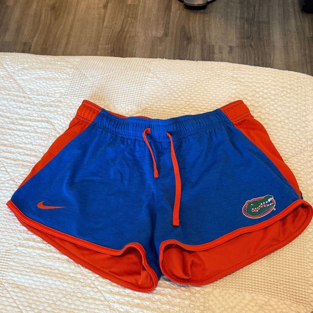 Nike Women's Athletic Shorts in Blue and Orange